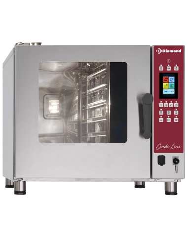 Four électrique TOUCH SCREEN vapeur - convection 5x GN 1/1 - AUTO-CLEANING