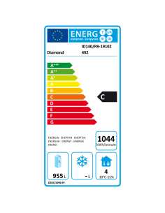 Armoire frigorifique ventilée 1400 Lit. 2 portes GN 2/1, sur roues 2