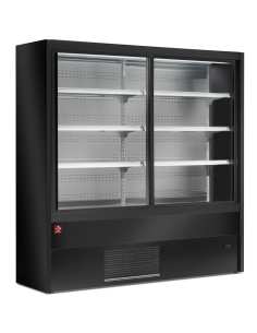 Murale réfrigéré, ventilé, avec portes coulissantes en verres - NOIR