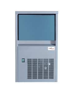 Machine à glaçons pleins (14 gr) 24kg/24h,avec réserve 6 kg inox