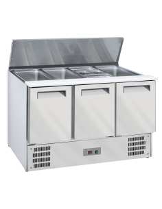 Saladette avec couvercle 4xGN1/1-150 mm + reserve 3 pt.GN 1/1