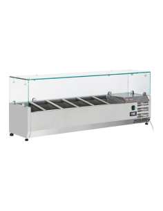 Structure réfrigérée 6x GN1/4 - 150 mm, avec vitre