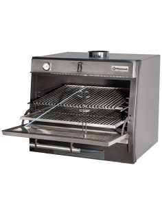 Four-BBQ à charbon, GN 1/1 + GN2/4 (75 Kg/h)/Inox