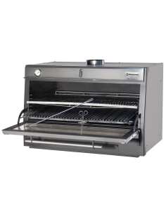 Four-BBQ à charbon, GN 2/1 + GN1/1 (150 Kg/h)/Inox