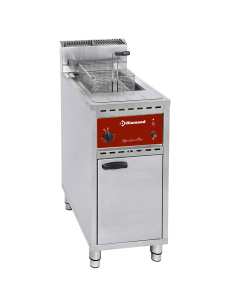 Friteuse gaz, 1 cuve 16 lit., sur meuble