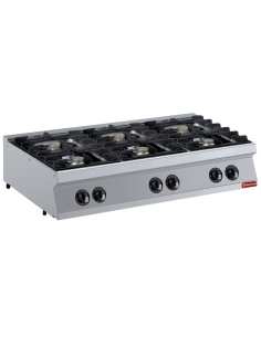 Cuisinière 6 feux gaz, Bruleurs 6x 5,5 kW -TOP -