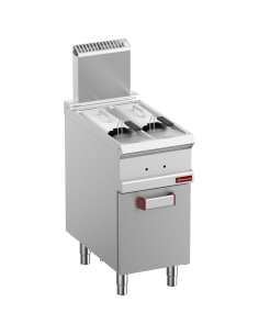 Friteuse gaz 2 cuves de 7 litres sur armoire