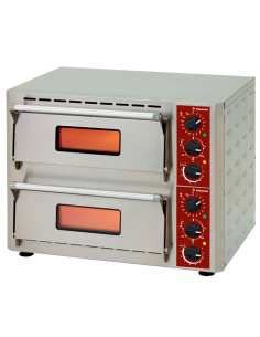Four électrique pizzas, 2 chambres (3+3 kW) 430x430xh100 mm