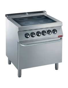 Fourneau électrique 4 plaques vitrocéramiques, four électrique GN 2/1