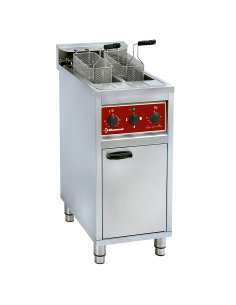 Friteuse électrique 2x 10 lit. sur meuble