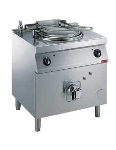 Marmite ronde gaz, 60 litres, chauffage indirect, sur meuble