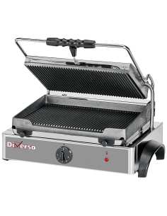 Grill panini électrique MEDIUM, plaques rainurées