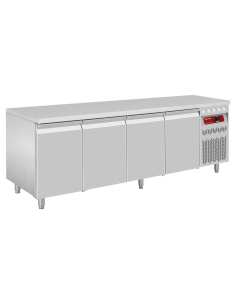 Table frigorifique ventilée, 4 portes GN 1/1, 550 Lit.