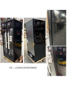 Vitrine ventilée positive 804 litres, 2 portes battantes, NOIRE 2