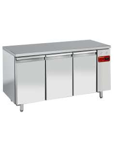 Table frigorifique, ventilée, 3 portes GN 1/1, (sans groupe)