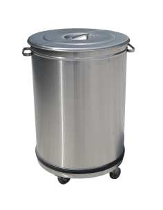 Poubelle avec couvercle sur roues - 95 litres