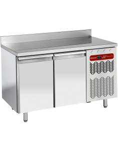 Table frigorifique "murale", ventilée, 2 portes EN 600x400, 345 litres