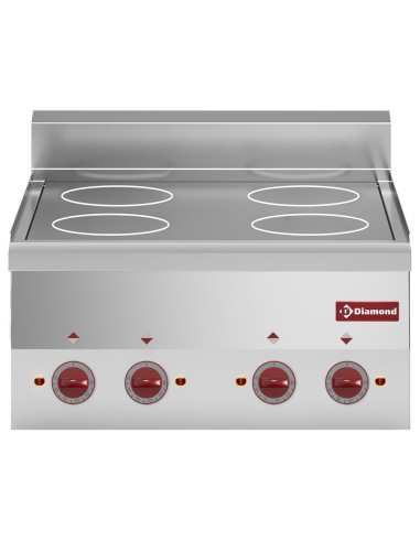Cuisinière vitrocéramique 4 plaques -Top-