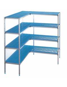 Kit rayonnages aluminium en "L" 4 niveaux pour C116B/BF