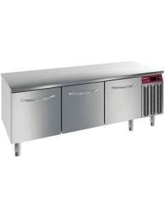 Soubassement réfrigéré, 3 tiroirs GN 1/2 + 1/3 h200 mm
