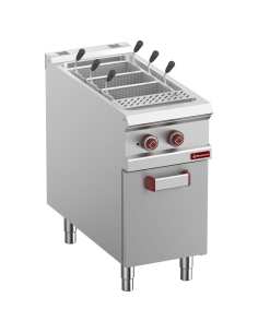 Cuiseur à pâtes électrique, Cuve 40 lit. sur meuble fermé (s/paniers)