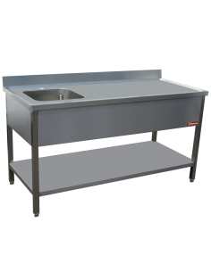 Table de chef 1 cuve gauche 400X400XH275    