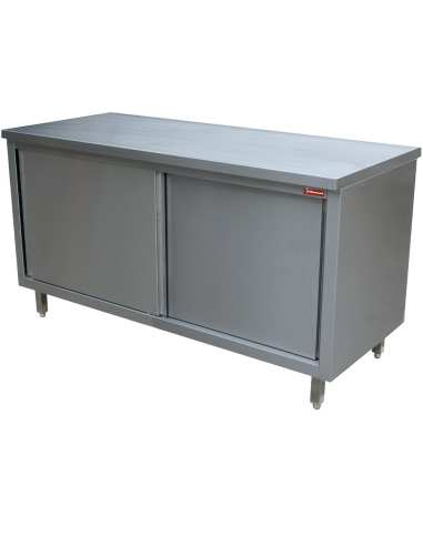 Table armoire neutre, portes coulissantes