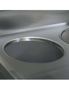 Friteuse gaz HEAVY DUTY, 2 cuves rondes, mécanique 2