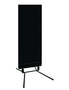 Stop-trottoir 60x150cm noir forme rectangulaire + pied ressort