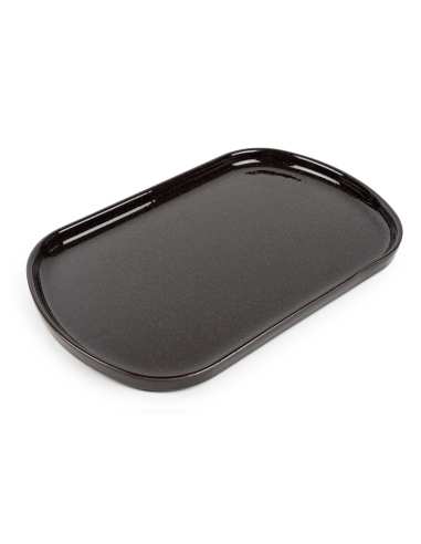 Assiette ovale 26 cm noir - Lot de 6