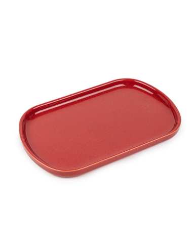 Assiette ovale 26 cm rouge - Lot de 6