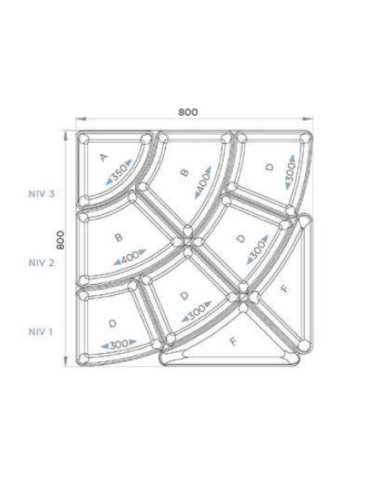 Kit petale - 9 plateaux 50mm