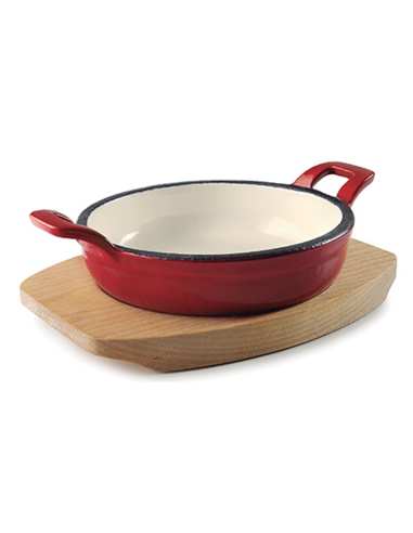 Plat rond magma red d.12cm