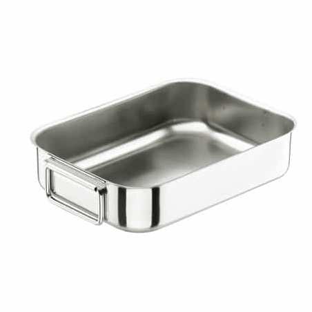 Plaque à rôtir anses tombantes 35x26x7,8 cm - Inox