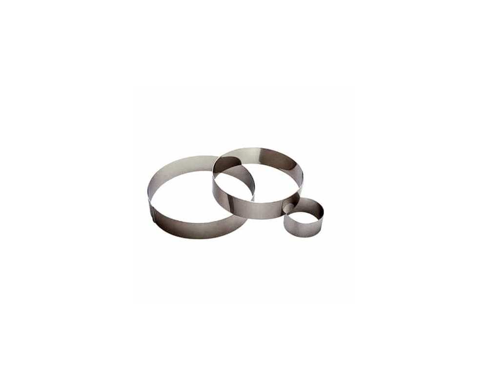 Cercle à mousse ø 12 x 4,5 cm - Inox