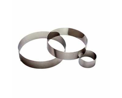 Cercle à mousse ø 20 x 4,5 cm - Inox