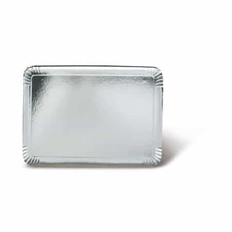 Plateau traiteur 19x28 cm - Argent - Paquet de 25
