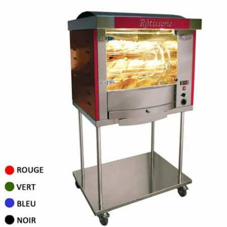 ROTISSOIRE FUSION 5 BALANCELLES AVEC CHASSIS A ROULETTE EN INOX