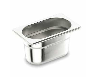 Bac GN1/3 - Plein - Hauteur 100 mm - Inox 18/0