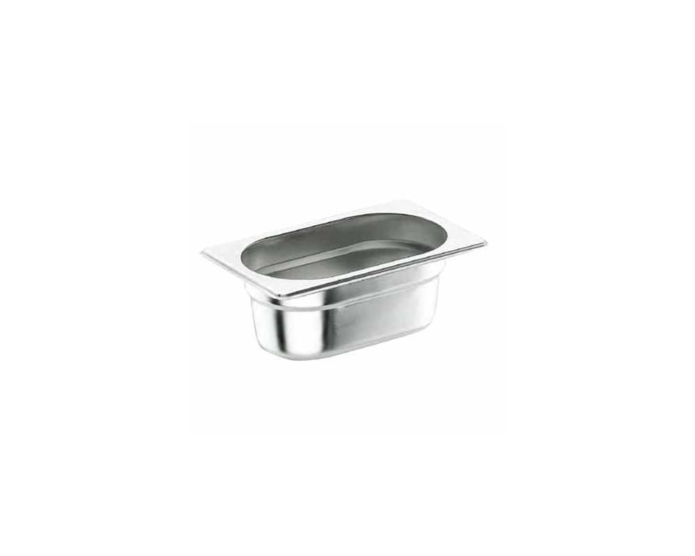 Bac GN1/4 - Plein - Hauteur 100 mm - Inox 18/0