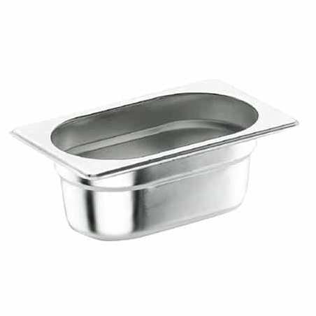 Bac GN1/4 - Plein - Hauteur 65 mm - Inox 18/0