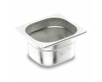 Bac GN1/6 - Plein - Hauteur 100 mm - Inox 18/0