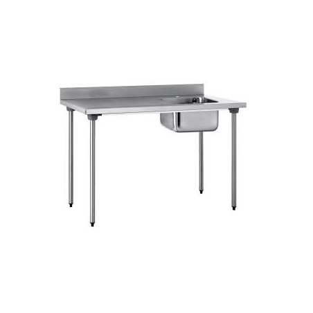 Table adossée - Bac droite 1600x700x900mm