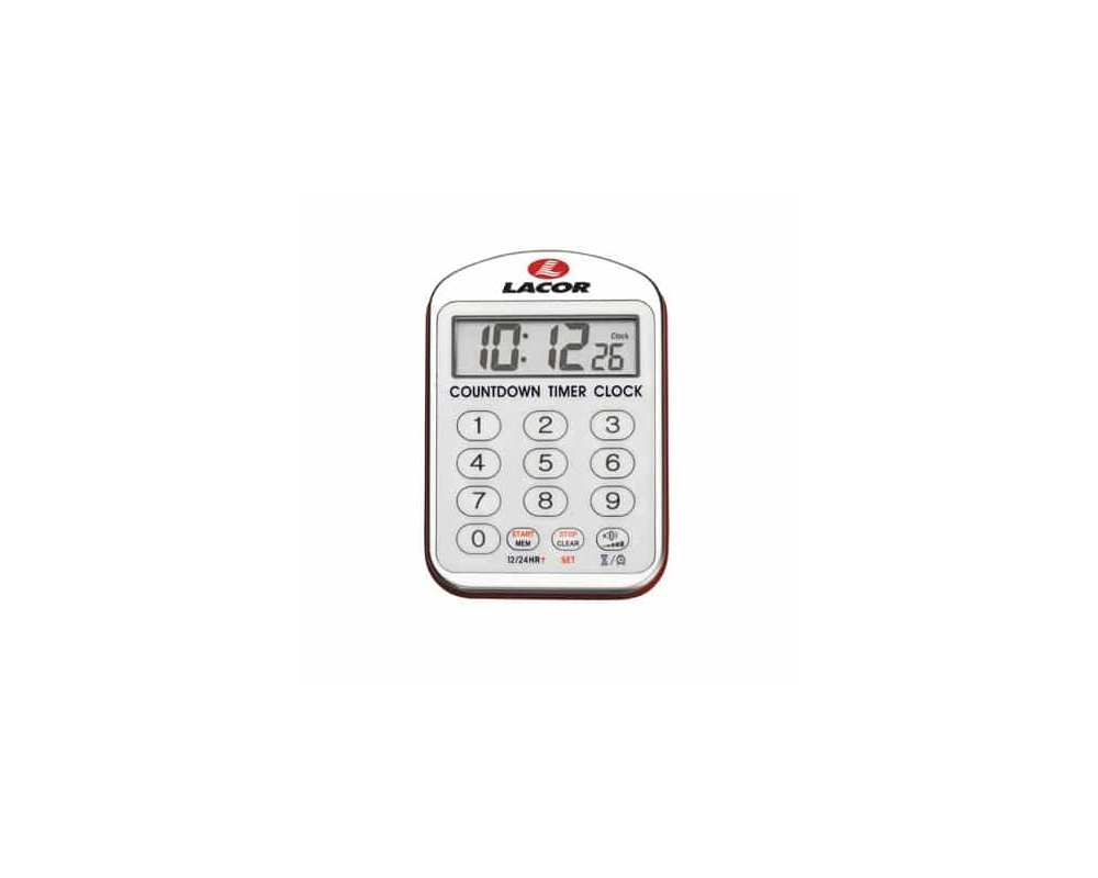 Minuteur avec alarme 4 niveaux sonore - 130x90x25 mm
