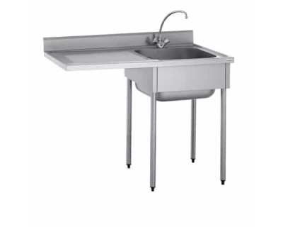 Plonge - 1 bac 500x500 mm - Avec étagère