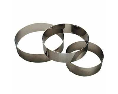 Cercle à vacherin lisse inox ø240