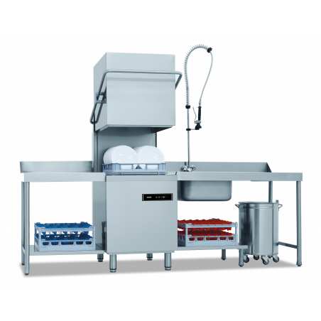 Lave vaisselle à capot - panier 500x500mm + supresseur de rinçage sans adoucisseur