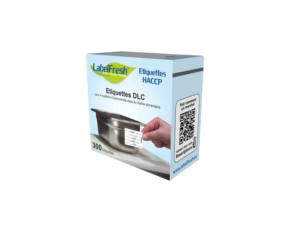Lot de 300 étiquettes DLC LabelFresh