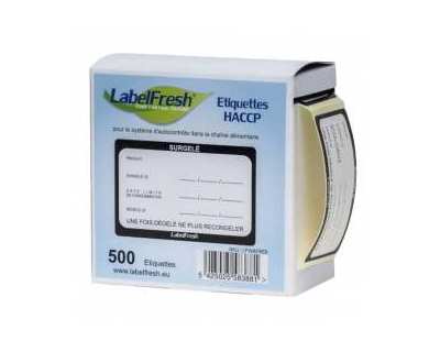 Boîte étiquettes surgelés HACCP x500