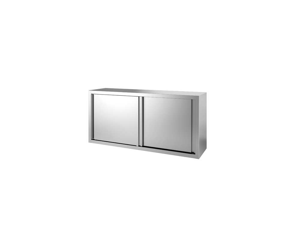 armoire de rangement inox suspendu portes coulissante 1800x400